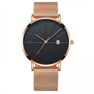 Black Fashion Stainless Steel Men Quartz Watch